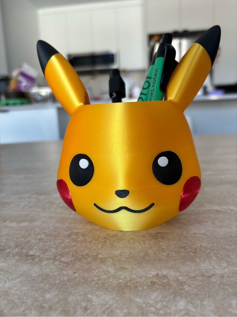 Pikachu Yellow Pen Holder Toy Organizer